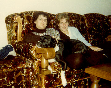Fay, Jean, Casey - early '80s - and she claimed she hated dogs